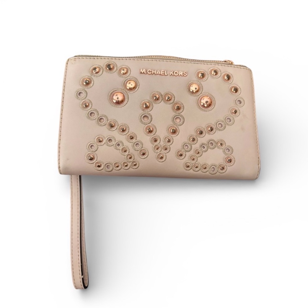 Michael Kors Adele Embellished Leather Smartphone Wallet - Picture 2 of 8